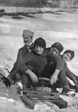 compétition de jeux d'hiver et bobsleight