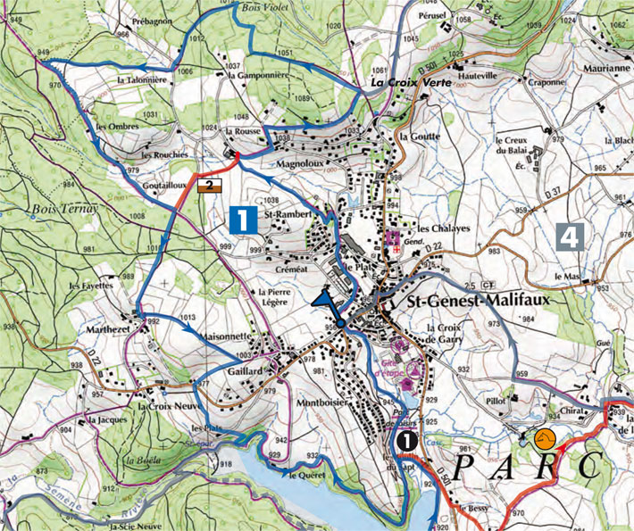 plan sentier n°1 Le Bois Ternay 