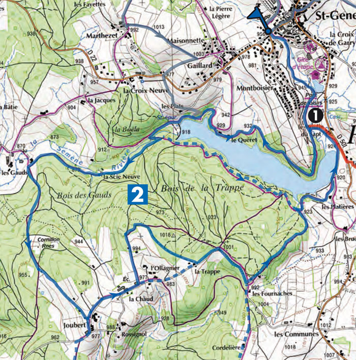 plan sentier n°2 Le Bois de la Trappe