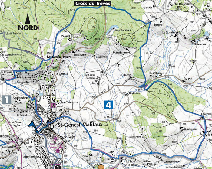 plan sentier n°4 Circuit de la Semène