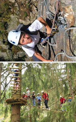 via ferrata et acrobois