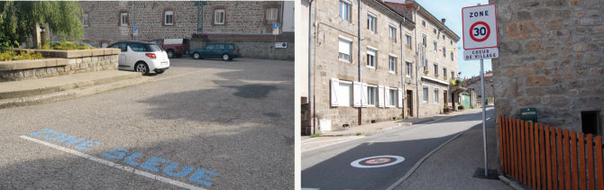 création d'une Zone 30 et d'une zone bleue